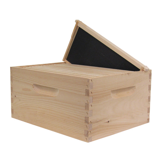 Expansion Kit Deep Hive Body Assembled with 8 or 10 Frames Box with Double Black Plastic