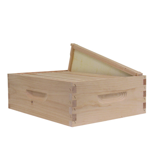 Expansion Kit Medium Super  Assembled 8 or 10 Frame Box with   Frames and Double Waxed White Plastic